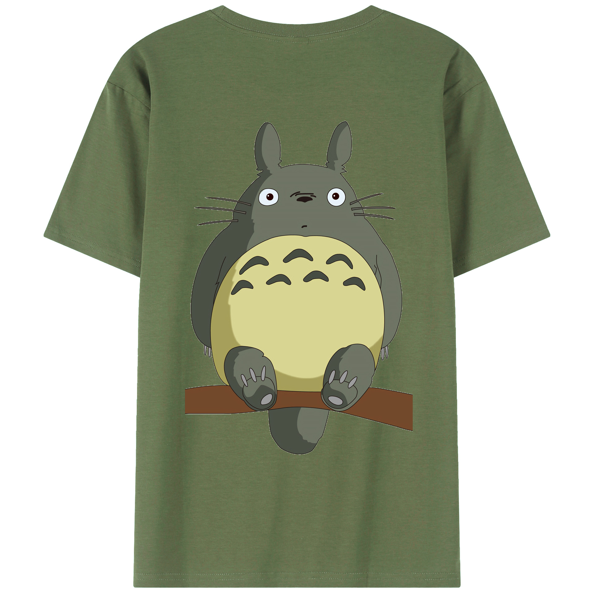 （画像用） となりのトトロ 草壁メイ 草壁サツキ My Neighbor Totoro Satsuki Kusakabe Mei Kusakabe 綿100％ メンズ半袖Tシャツ（バックプリント） 通気性